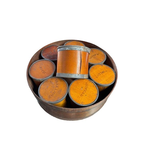 1888 Patent Package Co Spice Box Set Victorian Pantry Tins Antique Complete - Picture 10 of 14